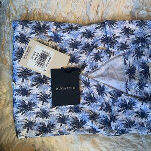 Bugatchi Mens designer Short Sleeve 8 way Stretch Shirt size XXL